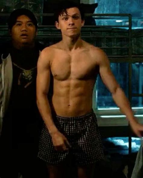 tom holland shirtless gif.